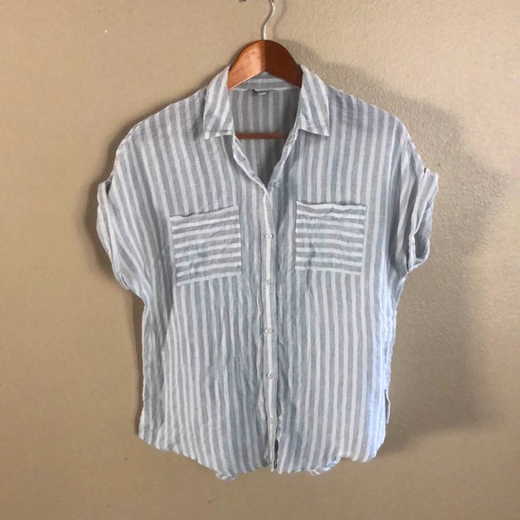 Lucky Brand Tops - Lucky Brand Striped Button-up Blouse- Medium